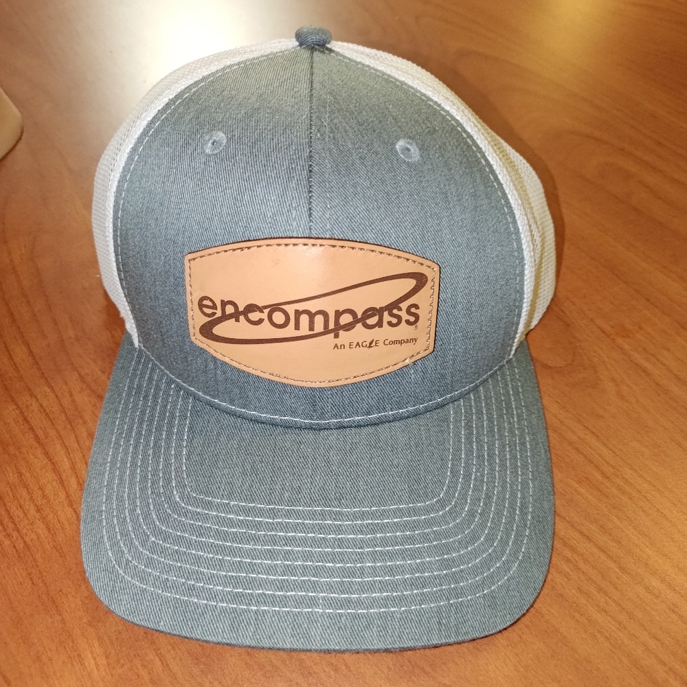 Encompass Stitched Leather Patch Trucker Mesh Sna… - image 1